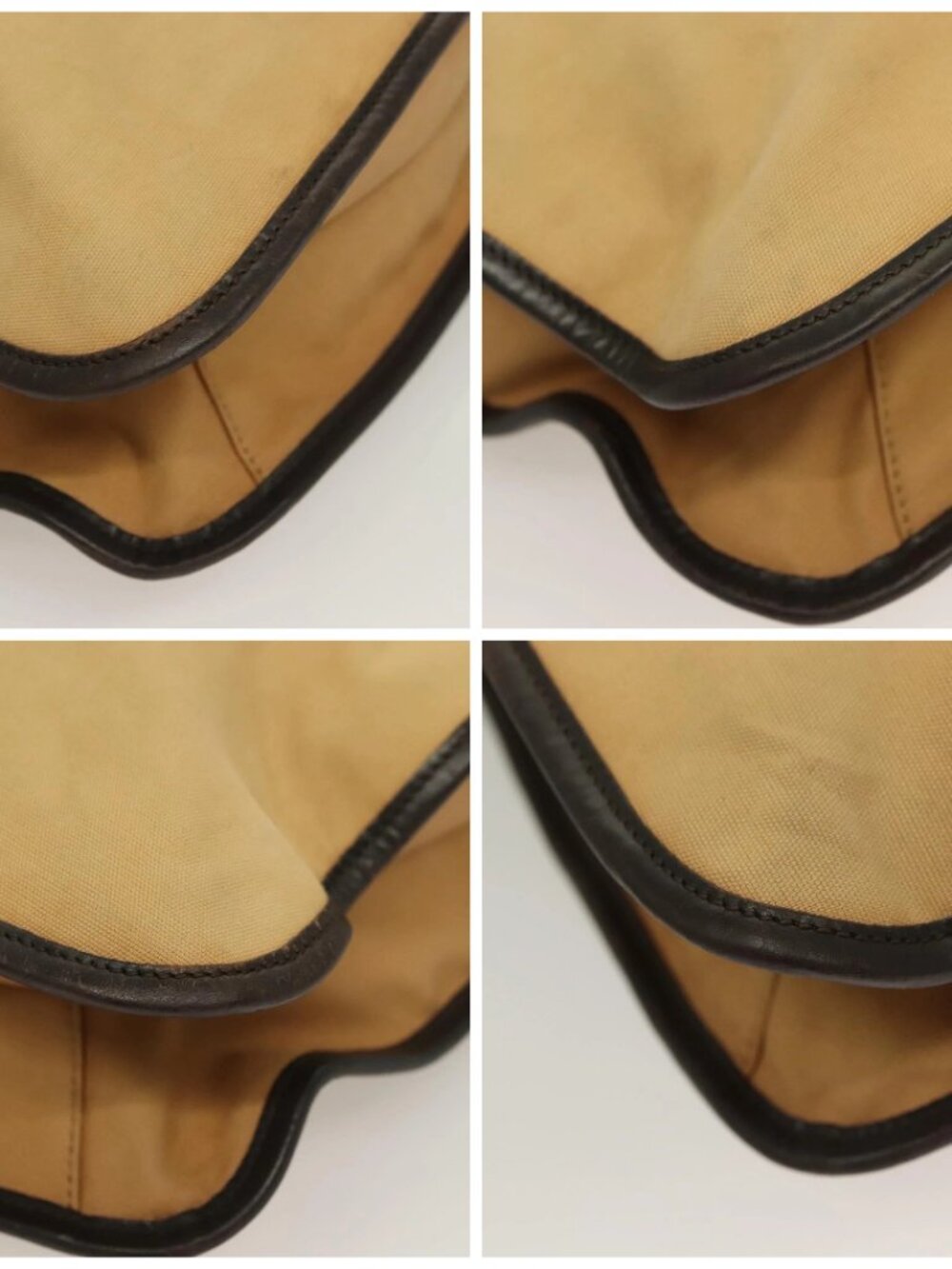 GUCCI Web Sherry Line Shoulder Bag Canvas Beige Silver Red 001 4306 Auth hk2865 - Picture 15 of 16